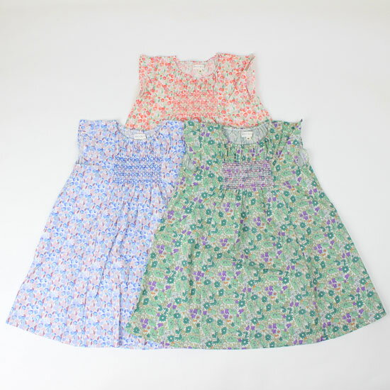  スモッキングワンピース 花柄 女の子 キッズサイズ 子供用 S.T.クローゼット S.T.CLOSET