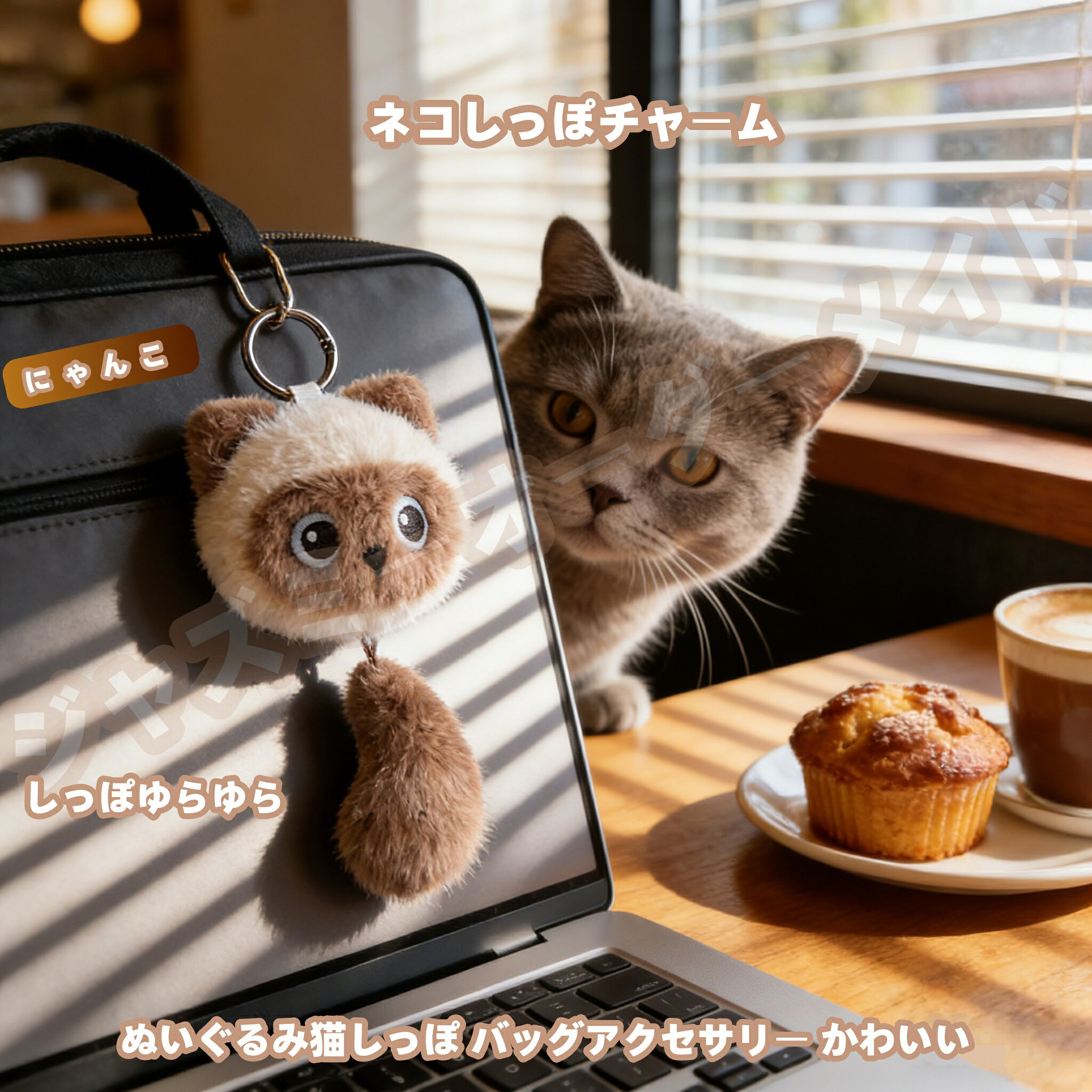 【初売り】成人祝い ネコしっぽチャーム 猫しっぽキーホルダー ぬいぐるみチャーム バッグアクセサリー アニマルチャーム 猫キーホルダー ぬい活 もふもふ ふわふわ かわいい 猫好き 愛猫 取り外し可能 しっぽゆらゆら にゃんこ 猫雑貨 誕生日ギフト スマホ用 カーキー用