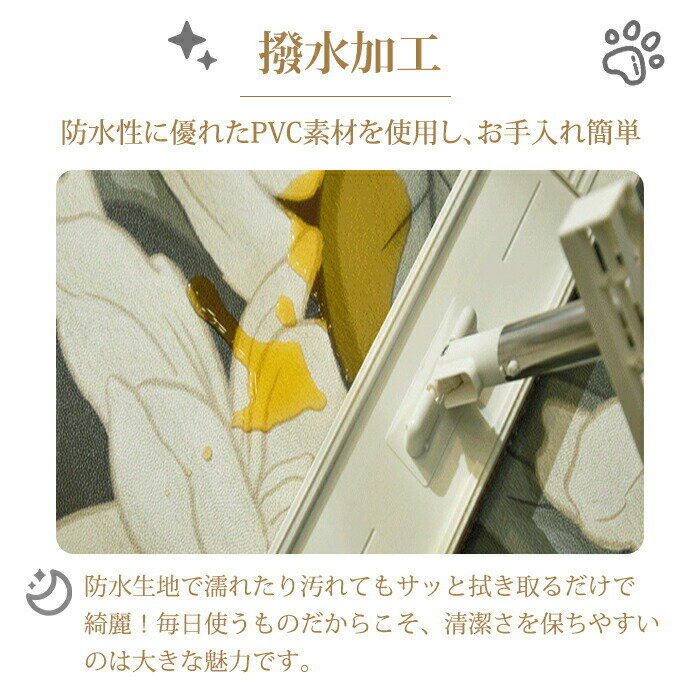 ペットマット 防水 撥水 防滑 滑らない 滑り止め PVC ラグ ラグマット カーペット プレイマット ペット 猫 犬 マット ペットシーツ 洗える 拭ける 速乾 ケージマット床暖房対応 ゲージシート 大判 おしっこ カーペット 怪我防止 傷防止 インテリア