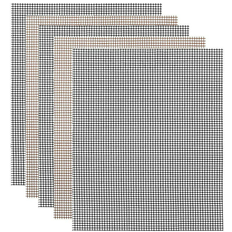 【5枚セット】バーベキュー 網 丸型 角型 焼き網 バーベキューマット グリルマット 魚焼き網 グリル焼..