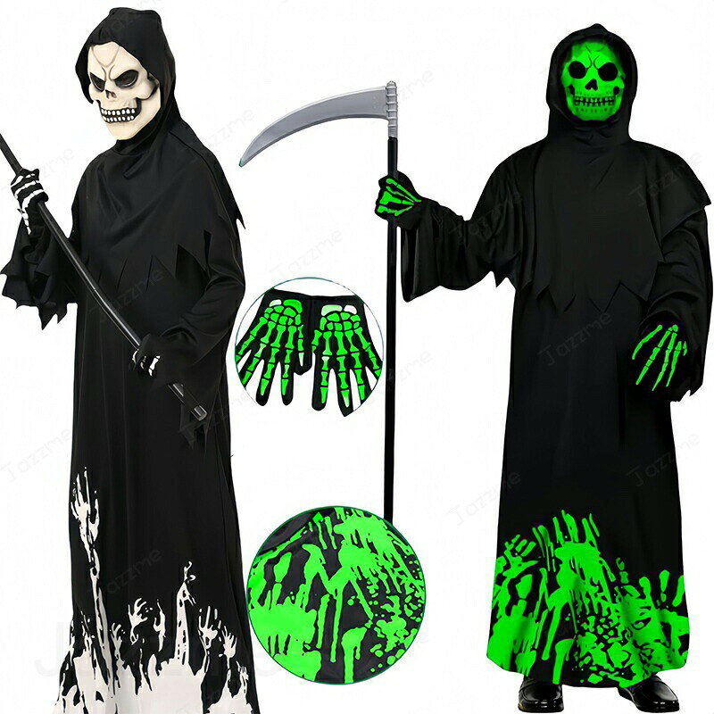 乐天商城 - ハロウィン衣装 子供 死神 男の子 ハロウィンの仮装 死神 3点セット 死神 コスチューム 男の子 衣装 子供服 万聖節 コスチューム イベント ハロウィン仮装衣装?コスプレコスチューム キッズ 男の子 仮装 ハロウィーン