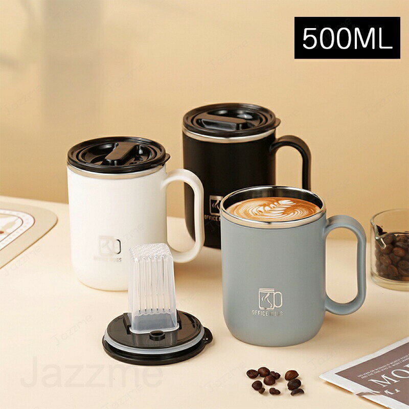 乐天商城 - ステンレスマグ 蓋付き 定番 500ml マグカップ ステンレス 保温 保冷 ステンレスマグカップ マグ カップ コップ おしゃれ シンプル オフィス デスクワーク アウトドア キャンプ スポーツ 金属製 洋食器 キッチン用品