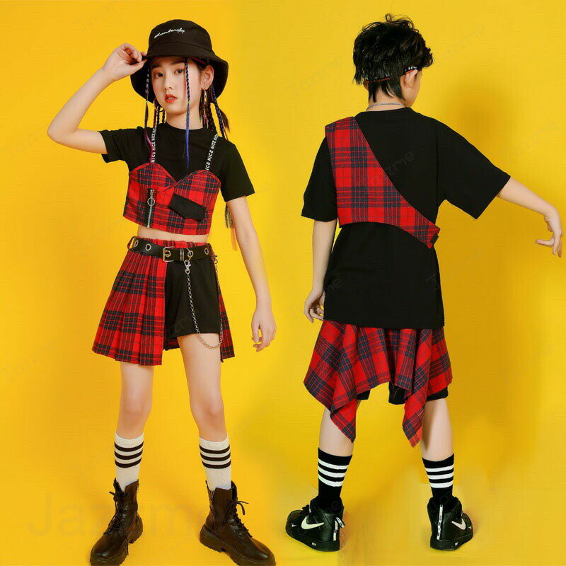Rakuten - 【3/4点セット】キッズダンス ダンス衣装 セットアップ ヒップホップ 半袖Tシャツ 女の子 男の子 トップス Tシャツ チアガール 演出服 キッズ ダンスウェア ジュニア ダンス 衣装 キッズ 男女兼用 夏服 練習着 応援団 団体服 迷彩 原宿系 発表会 jazz 110-170cm こどもの日