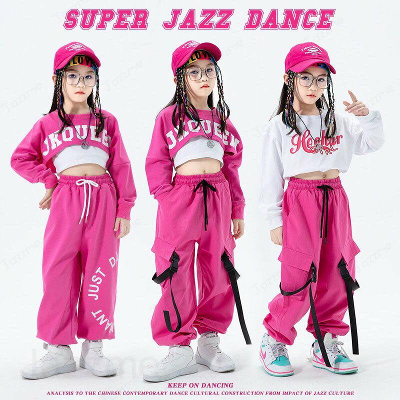 乐天商城 - 【3点セット】キッズダンス ダンス衣装 セットアップ ヒップホップ 半袖Tシャツ 女の子 トップス Tシャツ チアガール 演出服 キッズ ダンスウェア ジュニア ダンス 衣装 キッズ 男女兼用 夏服 練習着 応援団 団体服 迷彩 原宿系 発表会 jazz 110-170cm こどもの日