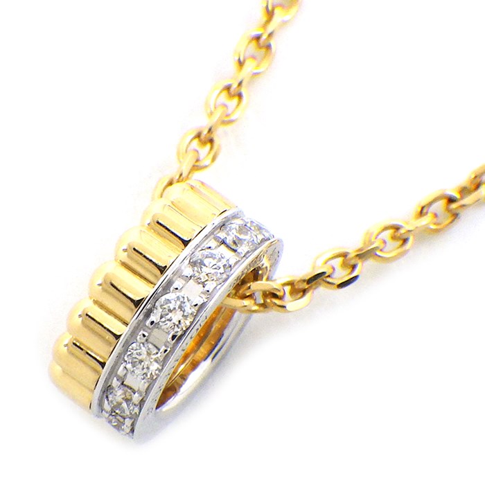 ブシュロン BOUCHERON ネックレス キャトルラディアント JPN00649 ダイヤモンド 0.10ct K18YG K18WG 【箱・保付き】 【中古】のサムネイル
