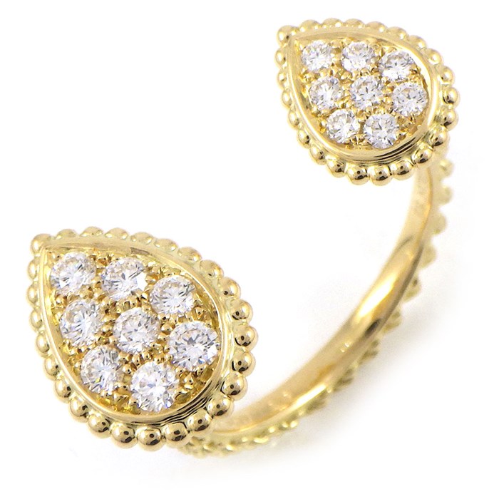 【最大3万円OFFクーポン配布中】 ブシュロン BOUCHERON リング セルパンボエム 2モチーフ JRG02991 ドロップ 雫 16ポイント ダイヤモンド 計0.47ct K18YG 12.5号 / #53 【中古】のサムネイル