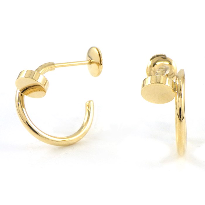 カルティエ Cartier フープ ピアス ジュスト アン クル B8301235 釘モチーフ K18YG 【中古】のサムネイル