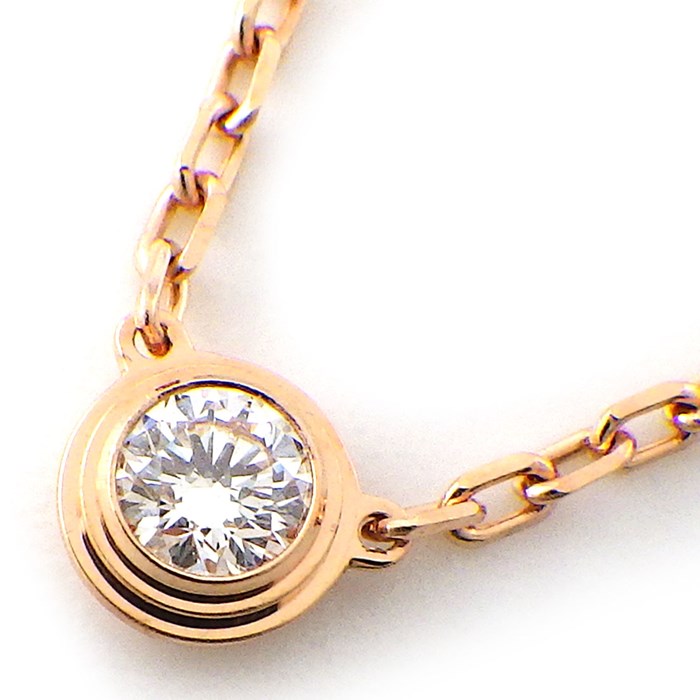 カルティエ Cartier ネックレス ダムール SM B7215700 ディアマン レジェ ドゥ 1ポイント ダイヤモンド 0.09ct K18PG 【中古】のサムネイル