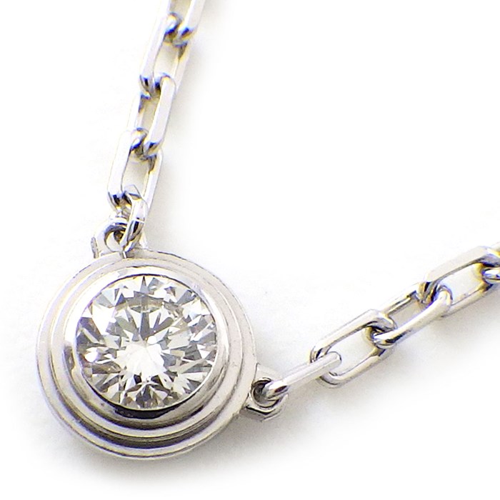 カルティエ Cartier ネックレス ダムール SM B7215900 ディアマン レジェ ドゥ 1ポイント ダイヤモンド 0.09ct K18WG 【中古】のサムネイル