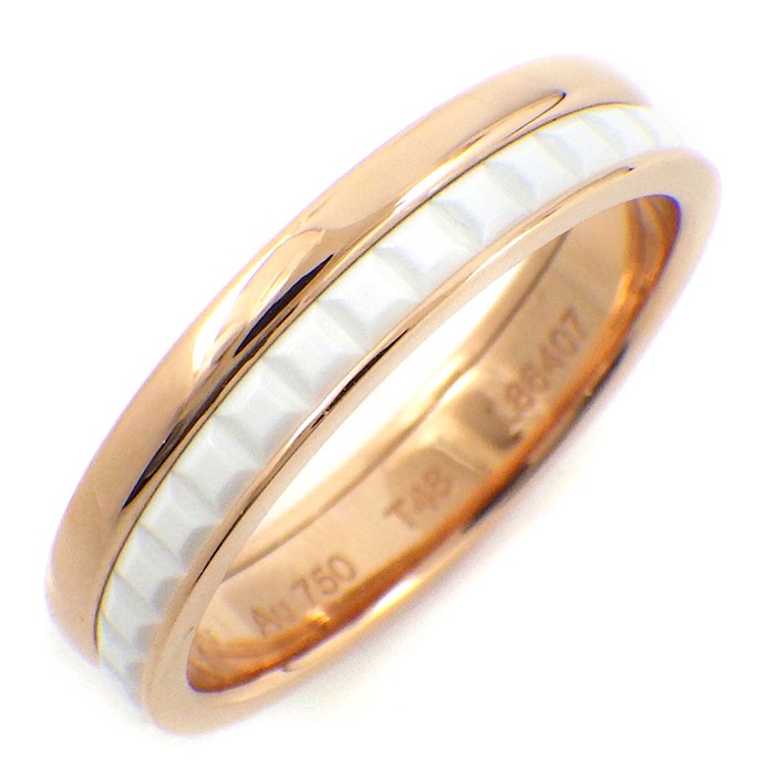 ブシュロン BOUCHERON リング キャトル ホワイト ハーフ JAL00238 K18PG ホワイト セラミック 白 7.5号 / #48 【箱・保付き】 【中古】のサムネイル