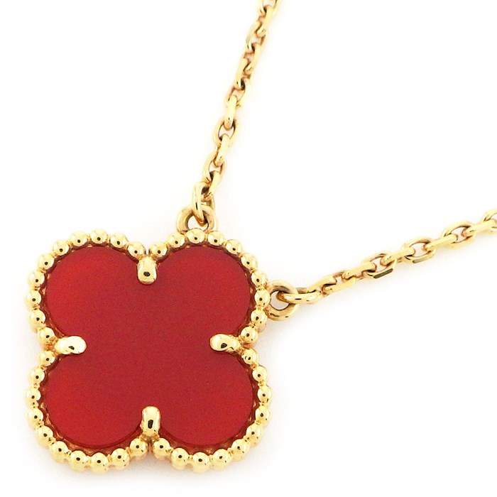 ヴァンクリーフ＆アーペル Van Cleef & Arpels ネックレス ヴィンテージ アルハンブラ VCARD38500 カーネリアン K18YG 【中古】のサムネイル