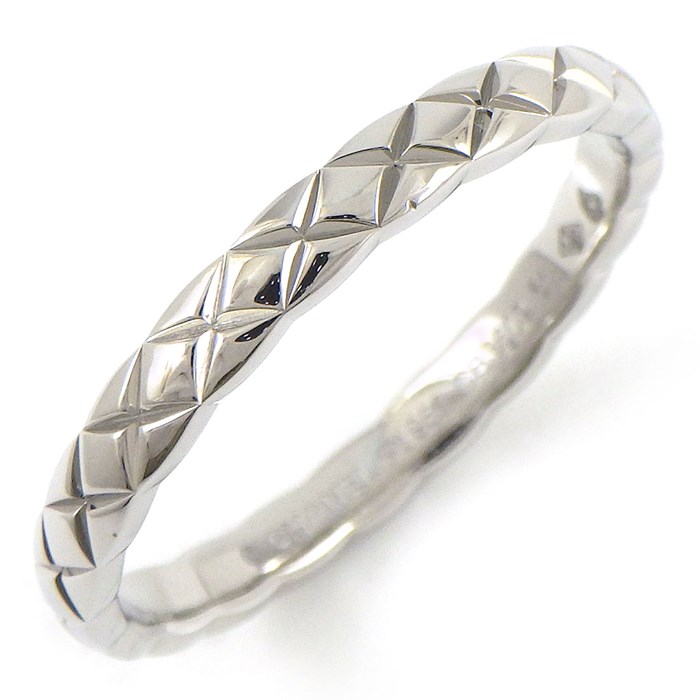 シャネル CHANEL リング ココ クラッシュ マリッジ バンド スモールモデル J11117 キルティング マトラッセ PT950 20号 / #61 【中古】のサムネイル