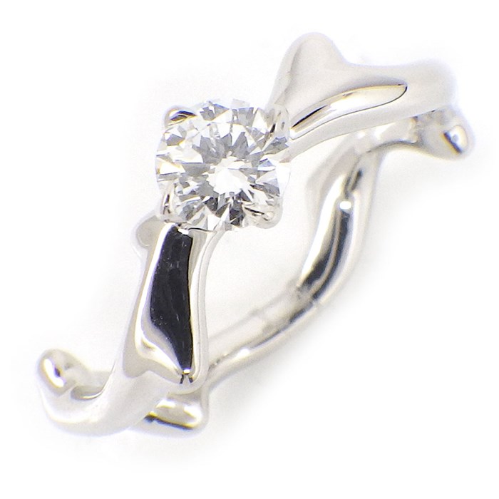 クリスチャンディオール Christian Dior リング ローズ ソリティア ソリテール 1ポイント ダイヤモンド 0.3ct(E/VS1/VG) K18WG 10号 【中古】のサムネイル