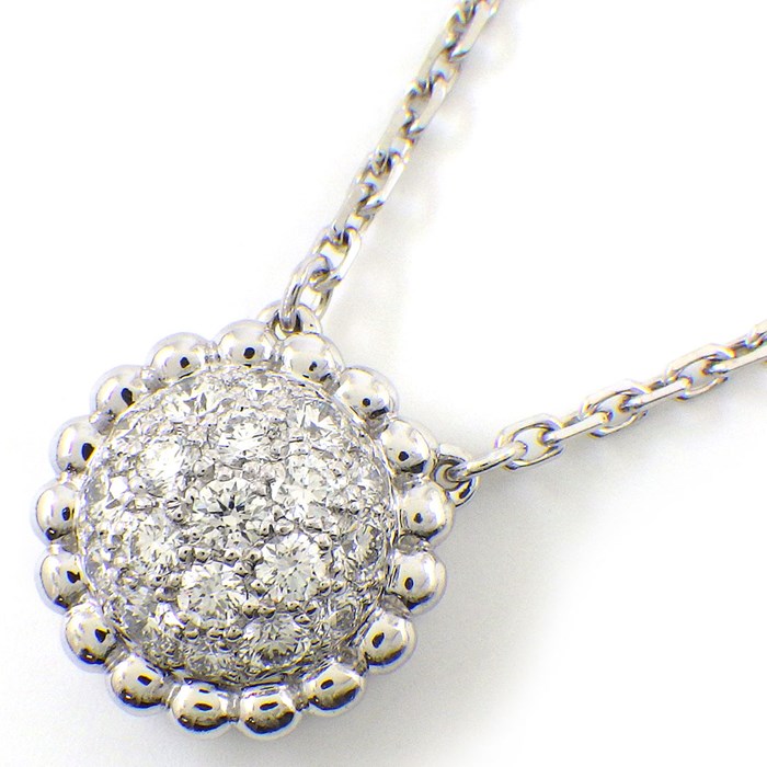 【最大1万円OFFクーポン配布中】 ヴァンクリーフ＆アーペル Van Cleef & Arpels ネックレス ペルレ VCARO9PC00 ラウンド パヴェ 19ポイント ダイヤモンド 0.35ct K18WG 【中古】のサムネイル