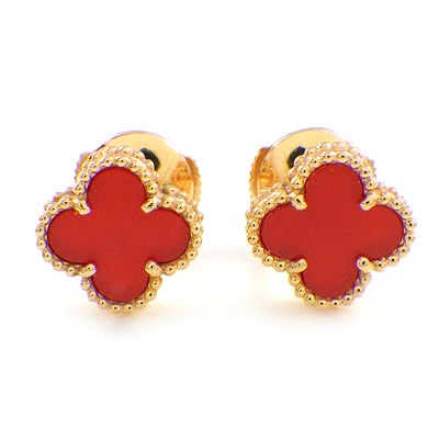 【5日限定ポイント3倍】 ヴァンクリーフ＆アーペル Van Cleef & Arpels ピアス スウィートアルハンブラ VCARN6BO00 カーネリアン K18PG 【中古】のサムネイル