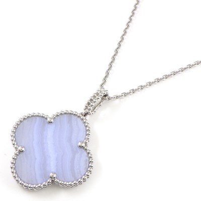 ヴァンクリーフ＆アーペル Van Cleef & Arpels ロングネックレス マジック アルハンブラ 1モチーフ VCARP6L900 カルセドニー K18WG 【中古】のサムネイル