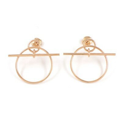 エルメス HERMES ピアス ループ シェーヌ ダンクル トグル K18PG 【中古】のサムネイル