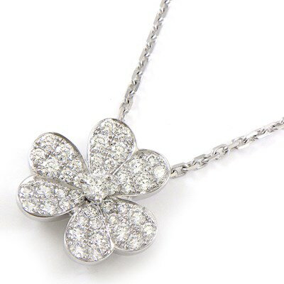 ヴァンクリーフ＆アーペル Van Cleef & Arpels ネックレス フリヴォル SM スモール VCARD31800 フラワー フル パヴェ 43ポイント ダイヤモンド 計0.81ct K18WG 【中古】のサムネイル