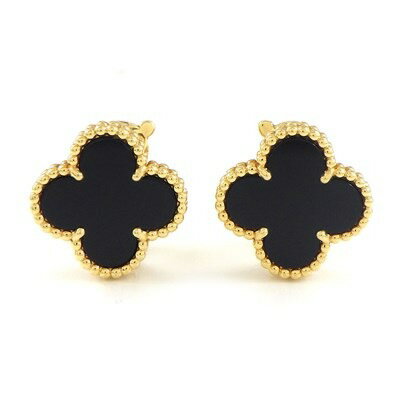 ヴァンクリーフ＆アーペル Van Cleef & Arpels ピアス ヴィンテージ アルハンブラ VCARA44200 オニキス K18YG 【中古】のサムネイル