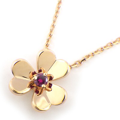 ヴァンクリーフ＆アーペル Van Cleef & Arpels ネックレス フリヴォル ミニ VCARP7S800 1ポイント ルビー 0.07ct K18PG 【箱・保付き】 【中古】のサムネイル