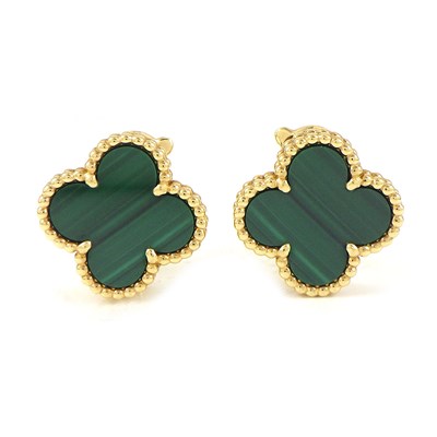 ヴァンクリーフ＆アーペル Van Cleef & Arpels ピアス ヴィンテージ アルハンブラ VCARO3QL00 マラカイト K18YG 【箱・保付き】 【中古】のサムネイル