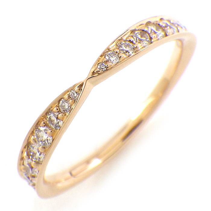 ティファニー Tiffany & Co. リング ハーモニー バンド 60004597 ハーフ サークル エタニティ ダイヤモンド 計0.23ct K18PG 9号 【中古】のサムネイル