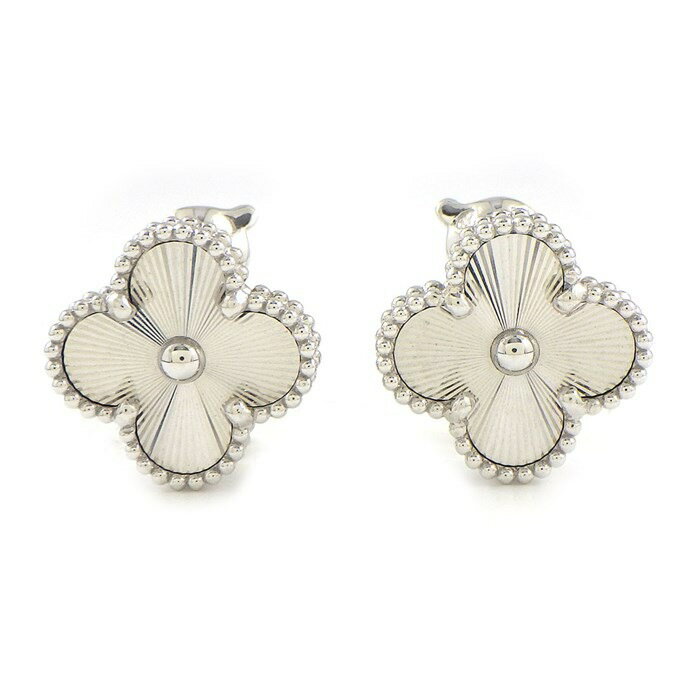 ヴァンクリーフ＆アーペル Van Cleef & Arpels ピアス ヴィンテージ アルハンブラ ギヨシェ ギョーシェ VCARP9XF00 K18WG 【中古】のサムネイル