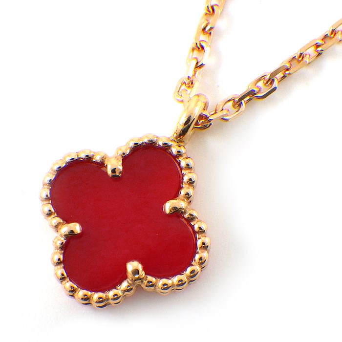 ヴァンクリーフ＆アーペル Van Cleef & Arpels ネックレス スウィートアルハンブラ VCARN59M00 カーネリアン K18PG 【中古】のサムネイル