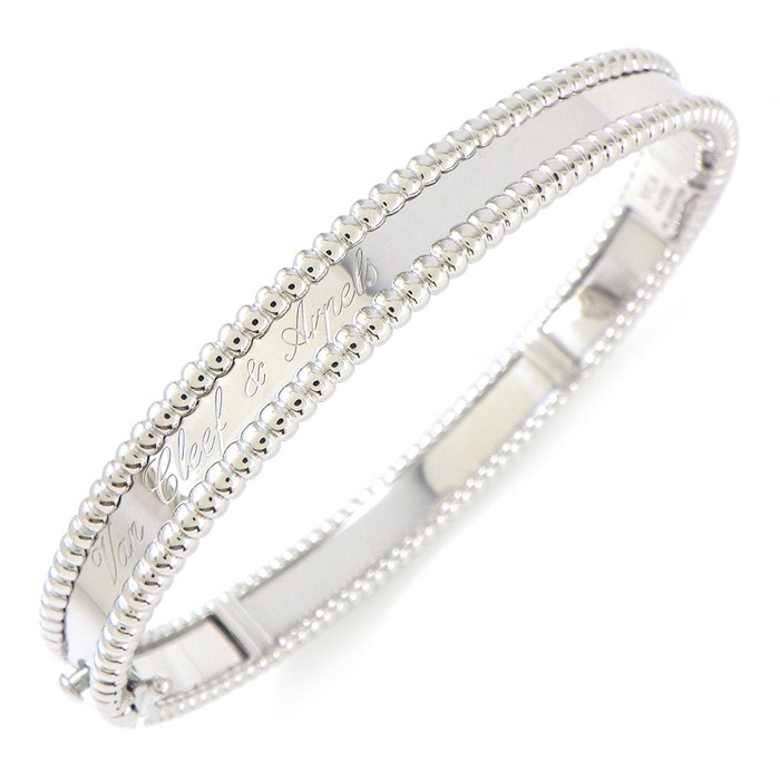 ヴァンクリーフ＆アーペル Van Cleef & Arpels ブレスレット ペルレ シニアチュール ミディアム VCARP3K800 シグネチャー ロゴ K18WG 【中古】のサムネイル