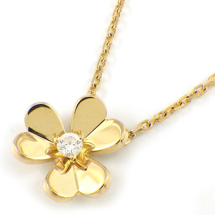 【最大3万円OFFクーポン配布中】 ヴァンクリーフ＆アーペル Van Cleef & Arpels ネックレス フリヴォル ミニ VCARP0J100 1ポイント ダイヤモンド 0.05ct K18YG 【中古】のサムネイル
