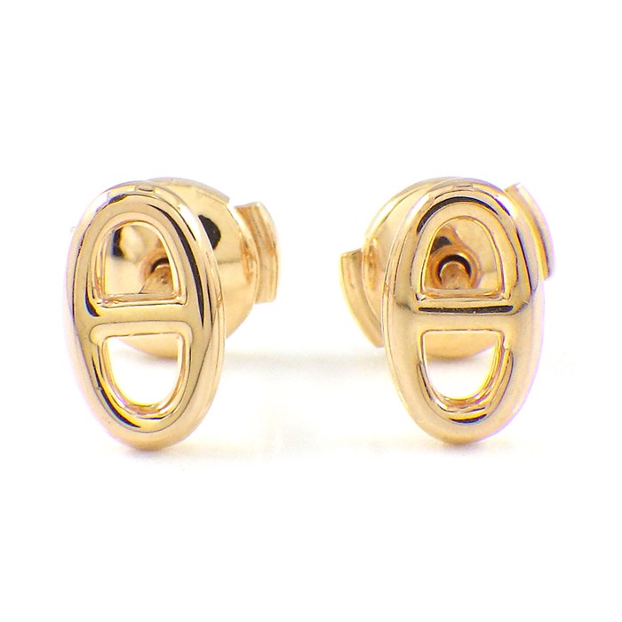 エルメス HERMES ピアス シェーヌダンクル 鎖モチーフ K18PG 【中古】のサムネイル