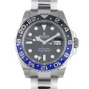 【P2倍＆2％OFFクーポン配布中】 ロレックス Rolex 腕時計 GMTマスター2 116710BLNR ルーレット刻印 ランダムシリアル デイト 夜光針/インデックス ブラック/ブルー 回転ベゼル ブラック文字盤 オイスタースチール 自動巻き 【箱・保付き】 【中古】