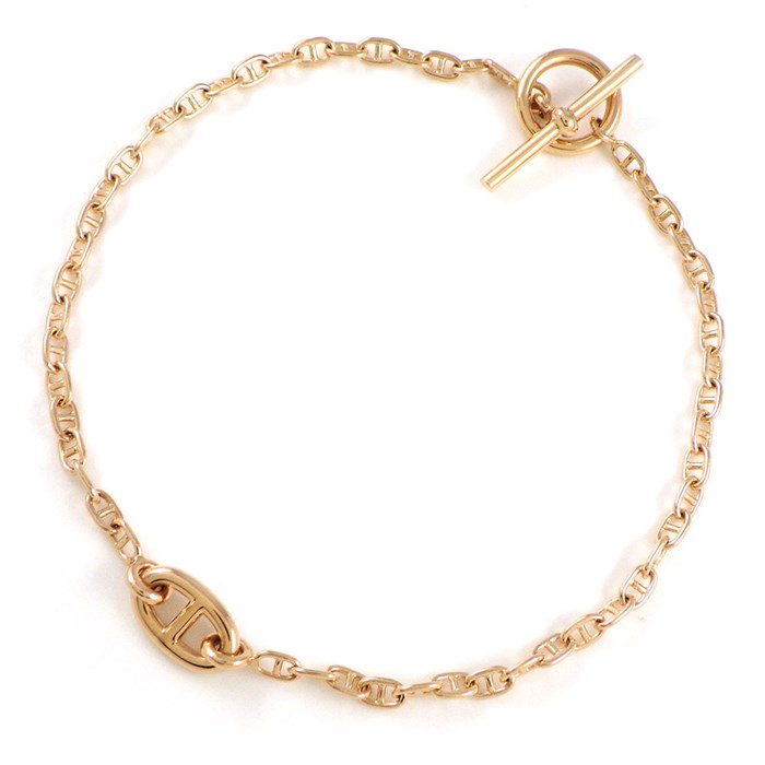 【25日限定ポイント3倍】 エルメス HERMES ブレスレット ファランドール TPM ST シェーヌダンクル チェーン K18PG 【中古】のサムネイル