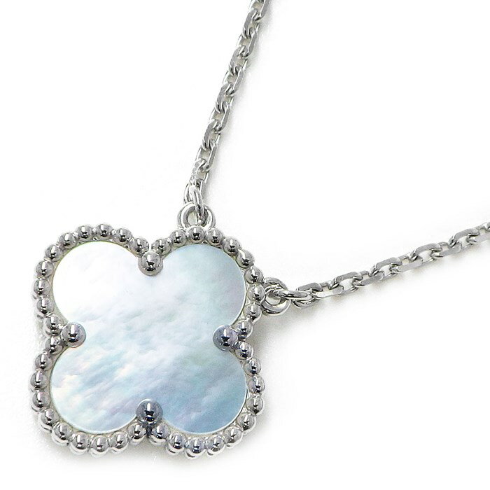 ヴァンクリーフ＆アーペル Van Cleef & Arpels ネックレス ヴィンテージアルハンブラ VCARF48700 マザー オブ パール ホワイト シェル K18WG 白 【中古】のサムネイル