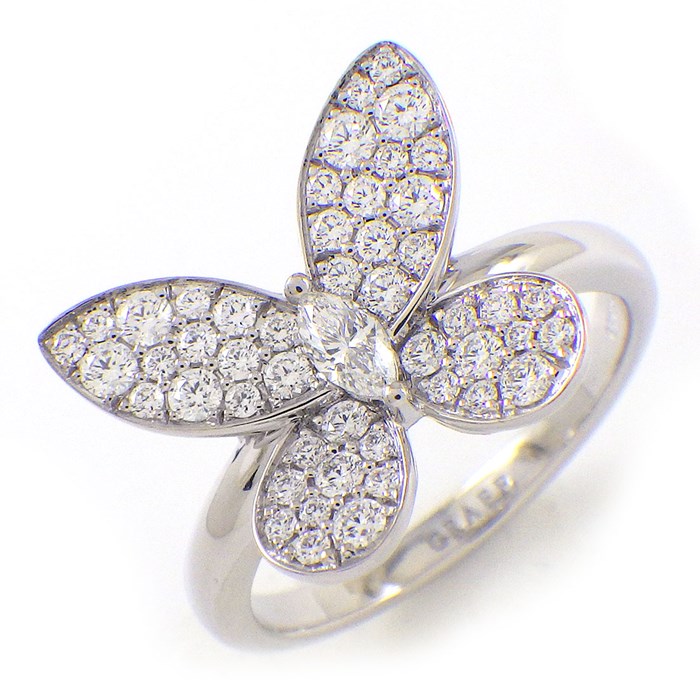 グラフ Graff GRAFF リング パヴェ バタフライ ミニ RGR523 ダイヤモンド 計0.55ct K18WG 13号 【中古】のサムネイル