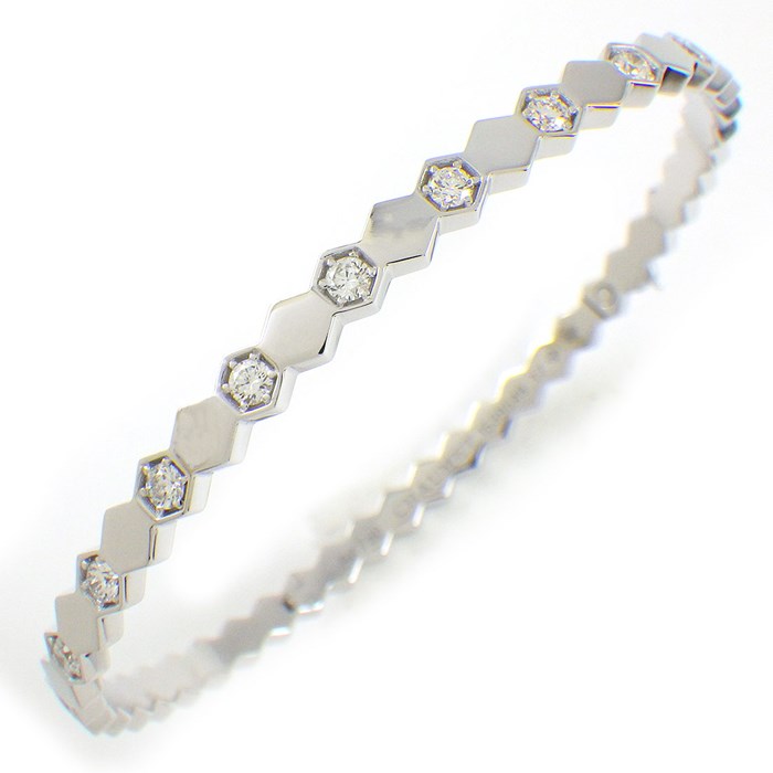 ショーメ Chaumet バングル ビー マイ ラブ 083436 ハーフ サークル 13ポイント ダイヤモンド 計0.95ct K18WG / #17 【中古】のサムネイル