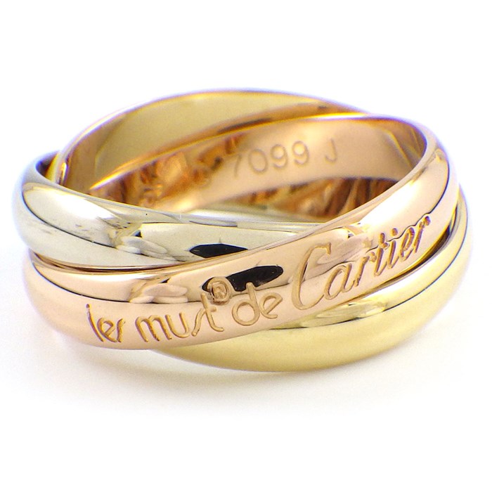 【最大3万円OFFクーポン＆P2倍】 カルティエ Cartier リング トリニティ スリーカラー K18YG K18PG K18WG 11.5号 / #52 【中古】
