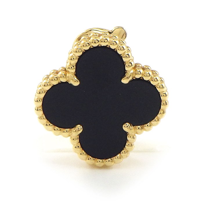 ヴァンクリーフ＆アーペル Van Cleef & Arpels ピアス ヴィンテージ アルハンブラ VCARA44200 オニキス K18YG ※片方のみ 【中古】のサムネイル
