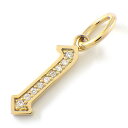 【ゴールデンセール★対象品2%OFF&ポイント2倍】 【ダイヤモンド】 ペンダントトップ 数字 モチーフ ナンバー 1 ダイヤモンド 計0.05ct K18YG