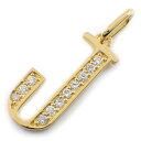 【30日限定★ポイント3倍】 【ダイヤモンド】 ペンダントトップ アルファベット イニシャル J ダイヤモンド 計0.10ct K18YG