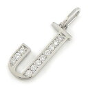 【対象品3%OFF&全品P3倍★9日・10日限定】 【ダイヤモンド】 ペンダントトップ アルファベット モチーフ イニシャル J ダイヤモンド 計0.10ct ...