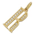 【ゴールデンセール★対象品2%OFF&ポイント2倍】 【ダイヤモンド】 ペンダントトップ イニシャル「R」 ダイヤモンド 0.13ct K18YG
