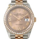ロレックス Rolex 腕時計 デイトジャスト 126281RBR デイト ルーレット刻印 ダイヤベゼル ダイヤインデックス サンレイ ロゼカラー文字盤 ジュビ...