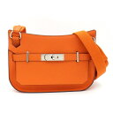 【ゴールデンセール★P2倍&対象品2%OFFクーポン】 エルメス HERMES ショルダーバッグ ジプシエール ミニ 2023年製 (B刻印) オレンジ スイフ...