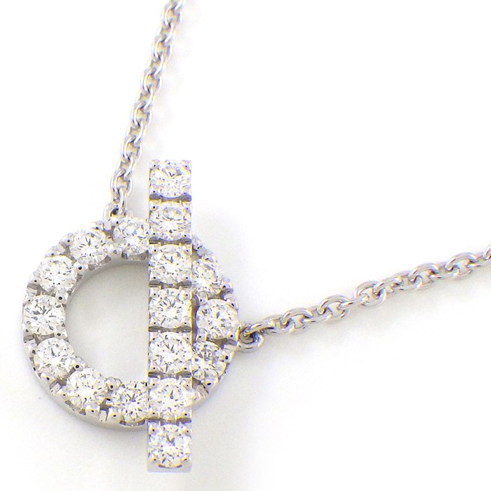 エルメス HERMES ネックレス フィネス H219310B トグルクラスプ モチーフ 17ポイント ダイヤモンド 0.46ct K18WG 【箱・保付き】 【中古】のサムネイル
