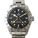 【最大3万円OFFクーポン★サマーセール】 チューダー(チュードル) TUDOR 腕時計 ブラックベイ プロ 79470 ブラック文字盤 GMT 夜光針/インデ...