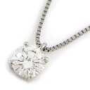 【最大3万円OFFクーポン★サマーセール】 【ダイヤモンド】 ネックレス 1ポイント ラウンドブリリアントカット ダイヤモンド 0.53ct(D/VS2/GD) PT900 PT850 【中古】