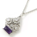 【ゴールデンセール★対象品2%OFF&ポイント2倍】 ティファニー Tiffany & Co. ペンダントトップ フラワーモチーフ カボションカット アメジスト...