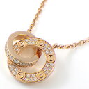 【最大3万円OFFクーポン★サマーセール】 カルティエ Cartier ネックレス ラブ B7224528 パヴェ 48ポイント ダイヤモンド 0.30ct K...