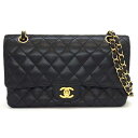 【ゴールデンセール★P2倍&対象品2%OFFクーポン】 シャネル CHANEL ショルダーバッグ 11.12 クラシック マトラッセ25 A01112 ブラック...